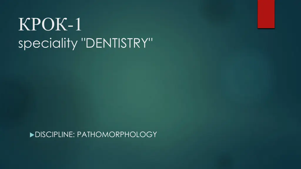 1 speciality dentistry