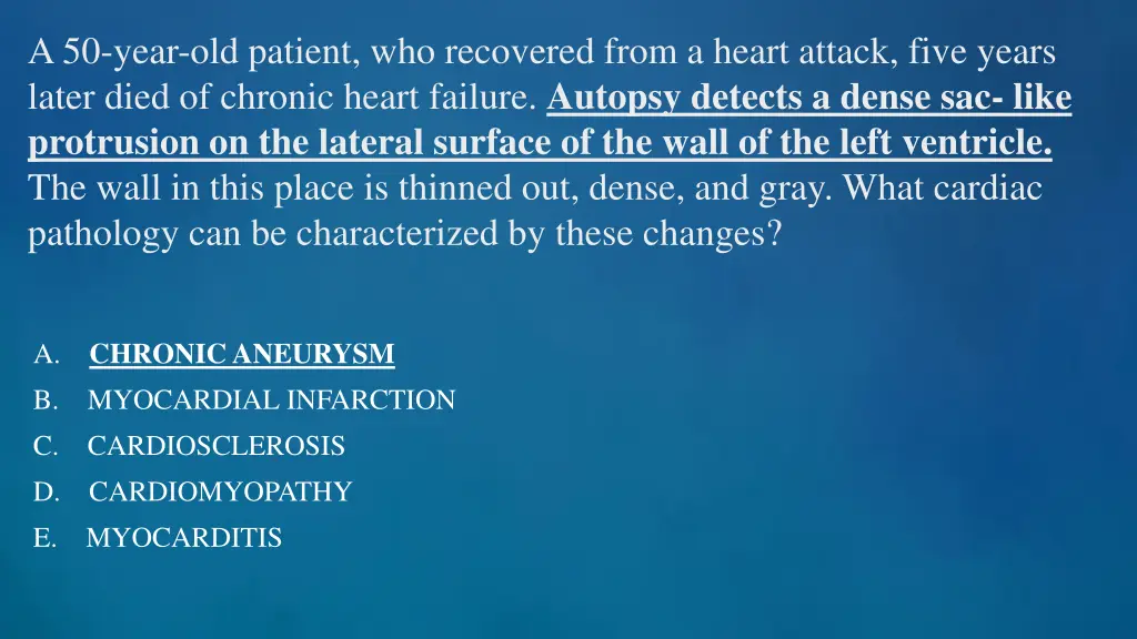 a 50 year old patient who recovered from a heart