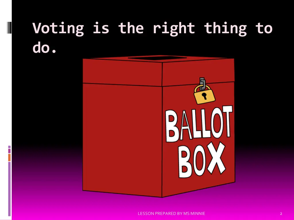 voting is the right thing to do