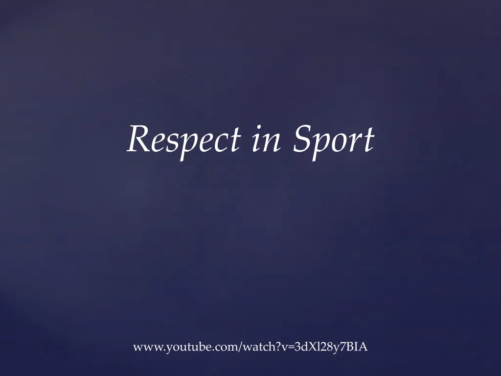 respect in sport