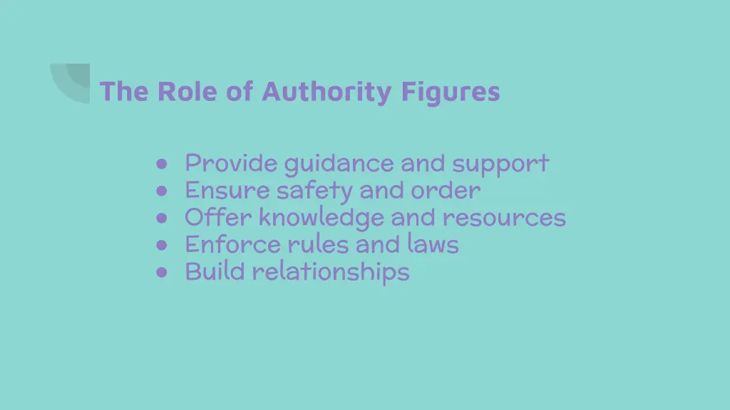 the role of authority figures