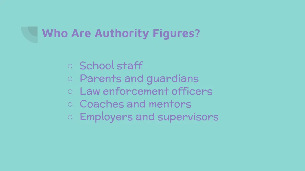 who are authority figures