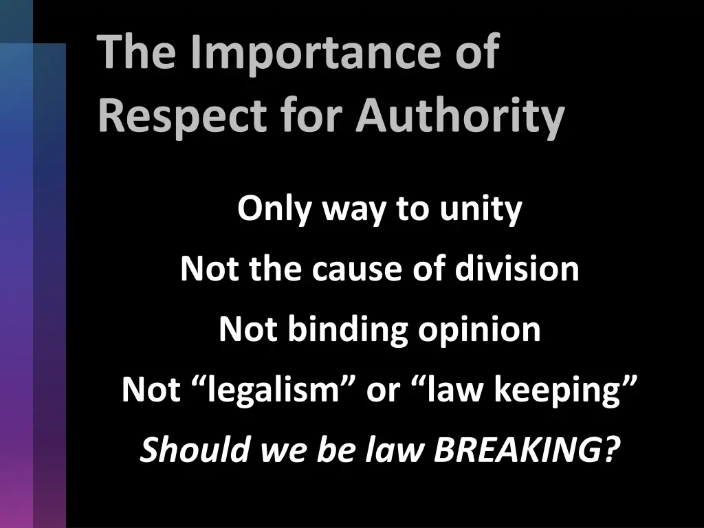 the importance of respect for authority