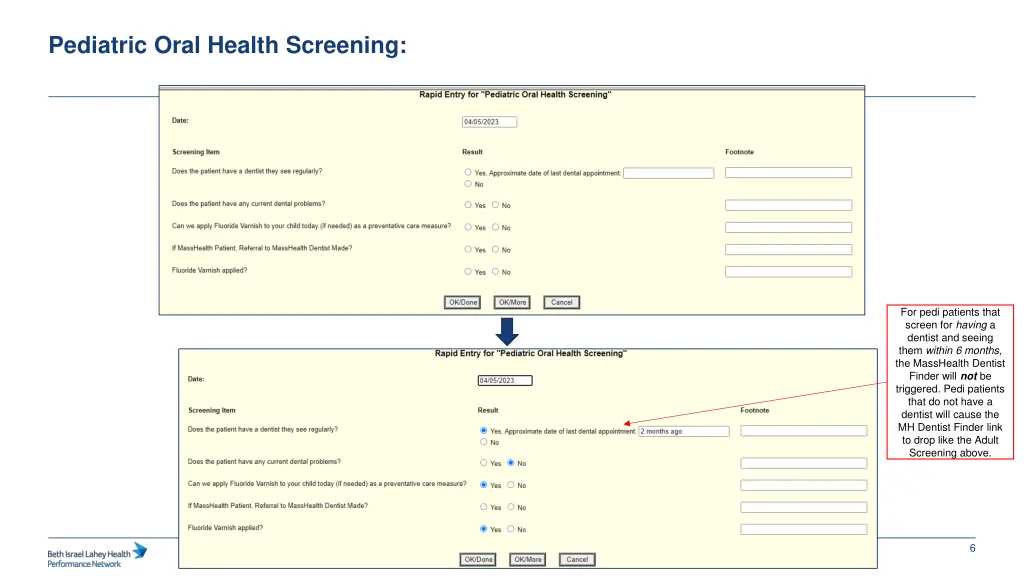 pediatric oral health screening