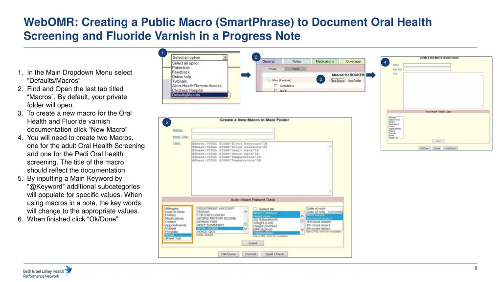 webomr creating a public macro smartphrase