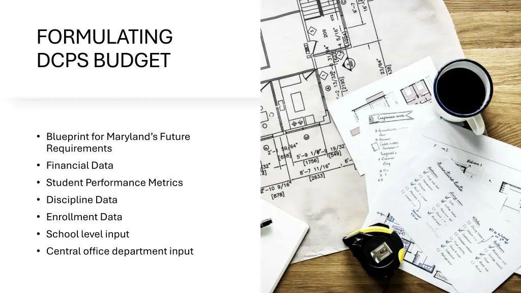 formulating dcps budget