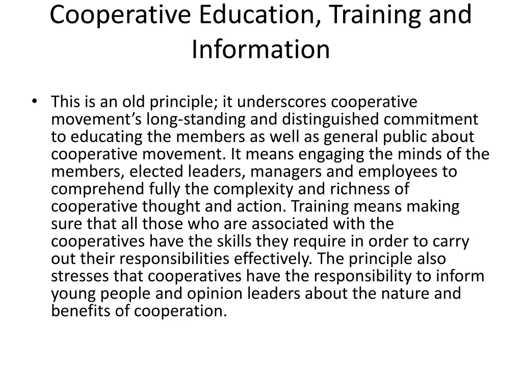 cooperative education training and information