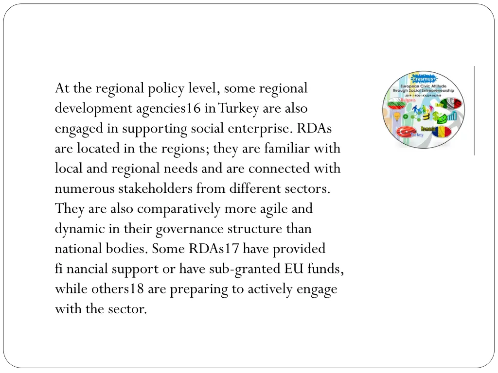 at the regional policy level some regional