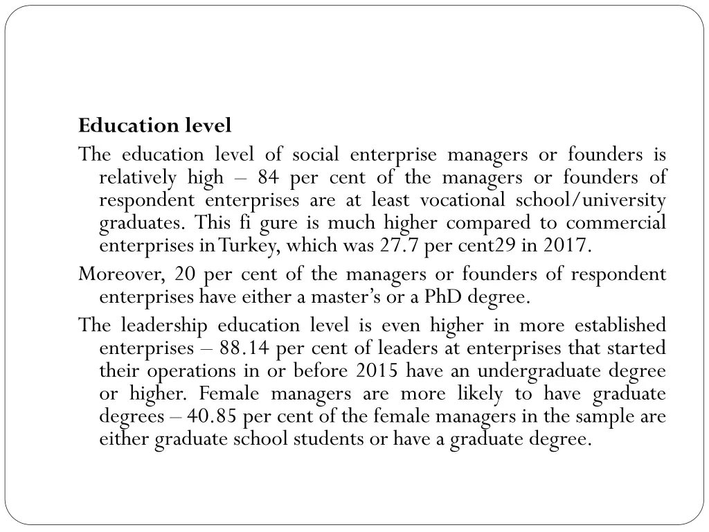 education level the education level of social
