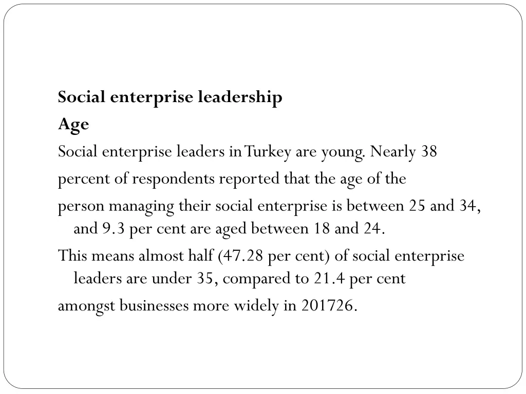 social enterprise leadership age social