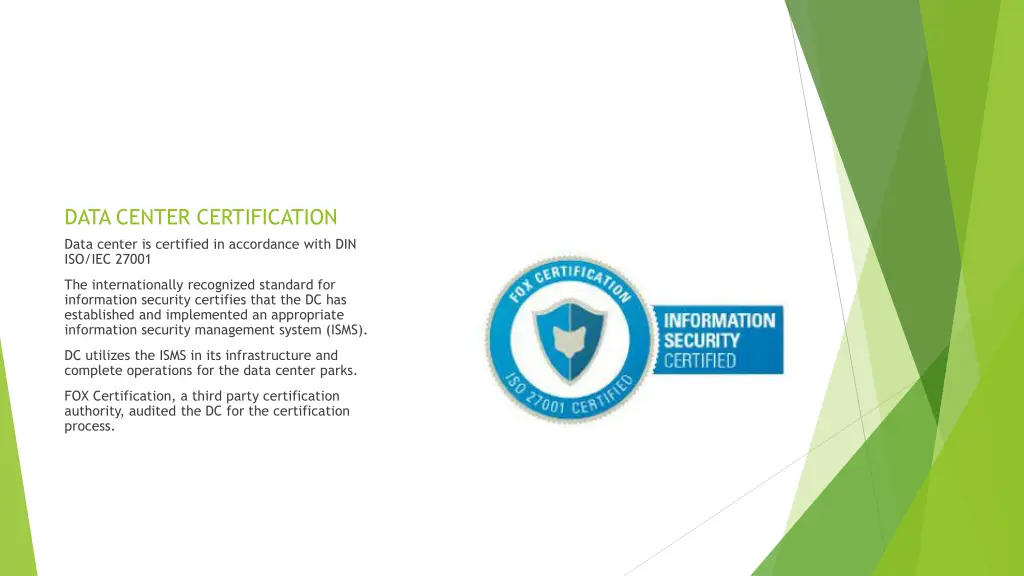 data center certification data center