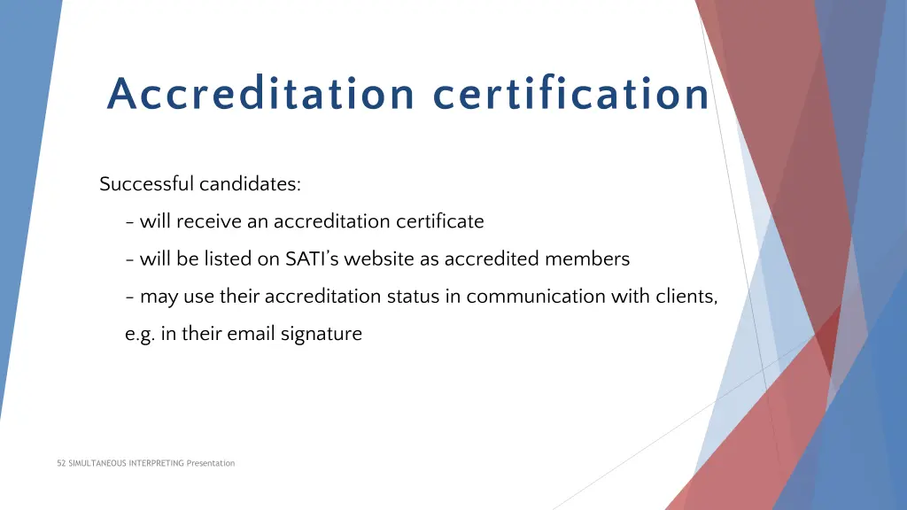 accreditation certification