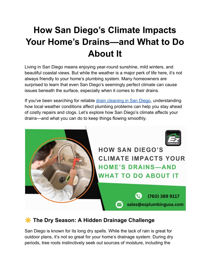 how san diego s climate impacts your home