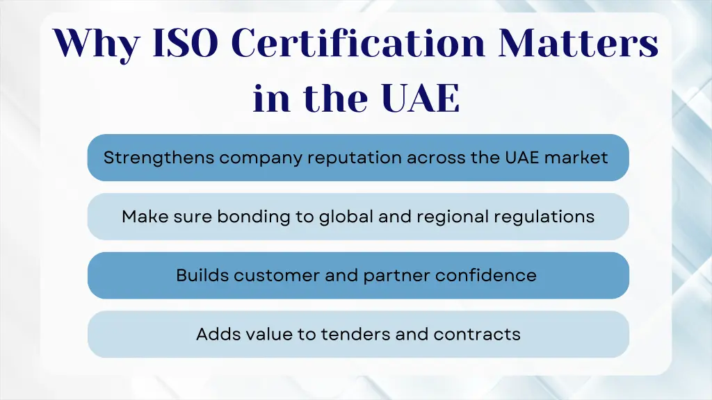 why iso certification matters in the uae