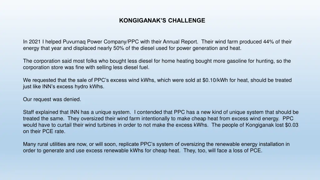 kongiganak s challenge