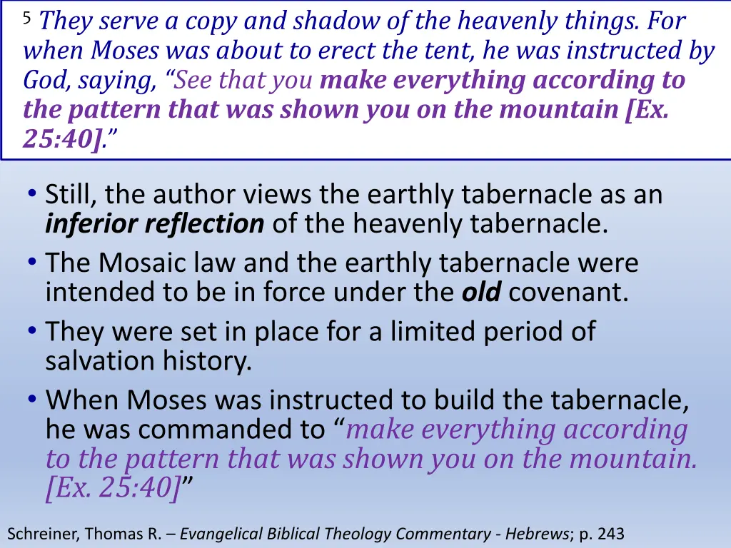 5 they serve a copy and shadow of the heavenly 1