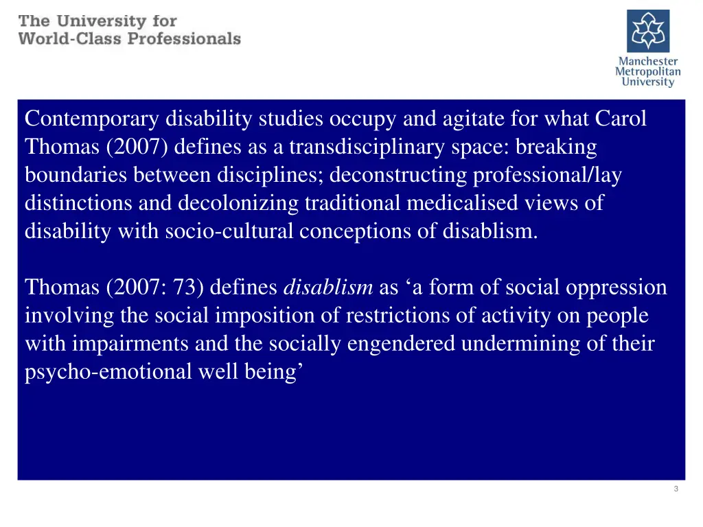 contemporary disability studies occupy