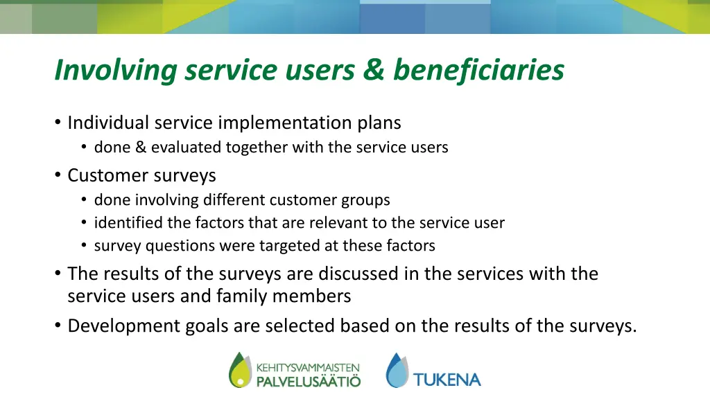involving service users beneficiaries