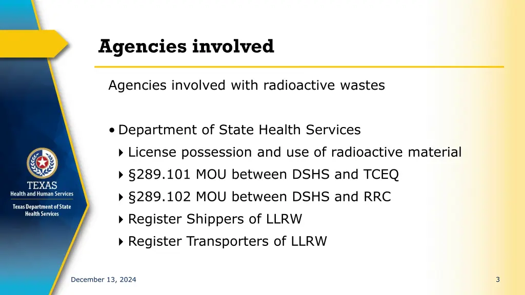 agencies involved