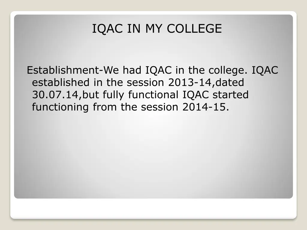 iqac in my college