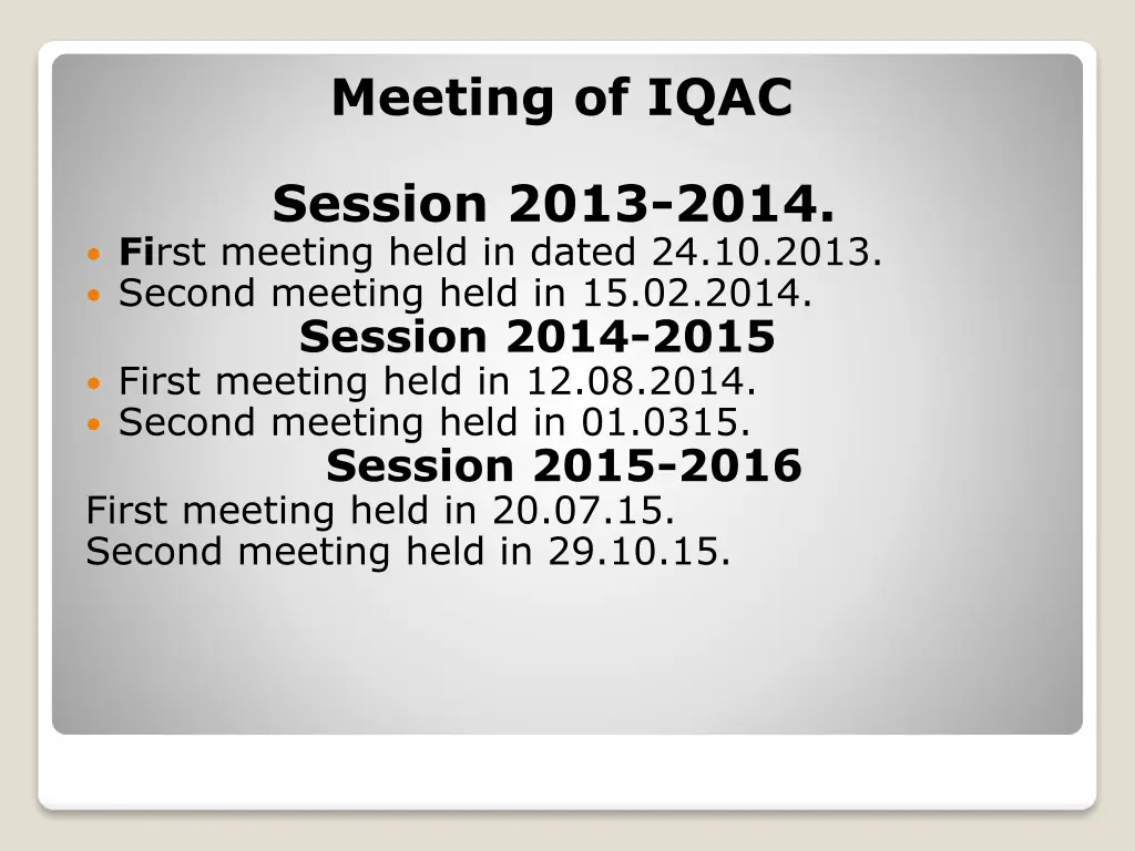 meeting of iqac