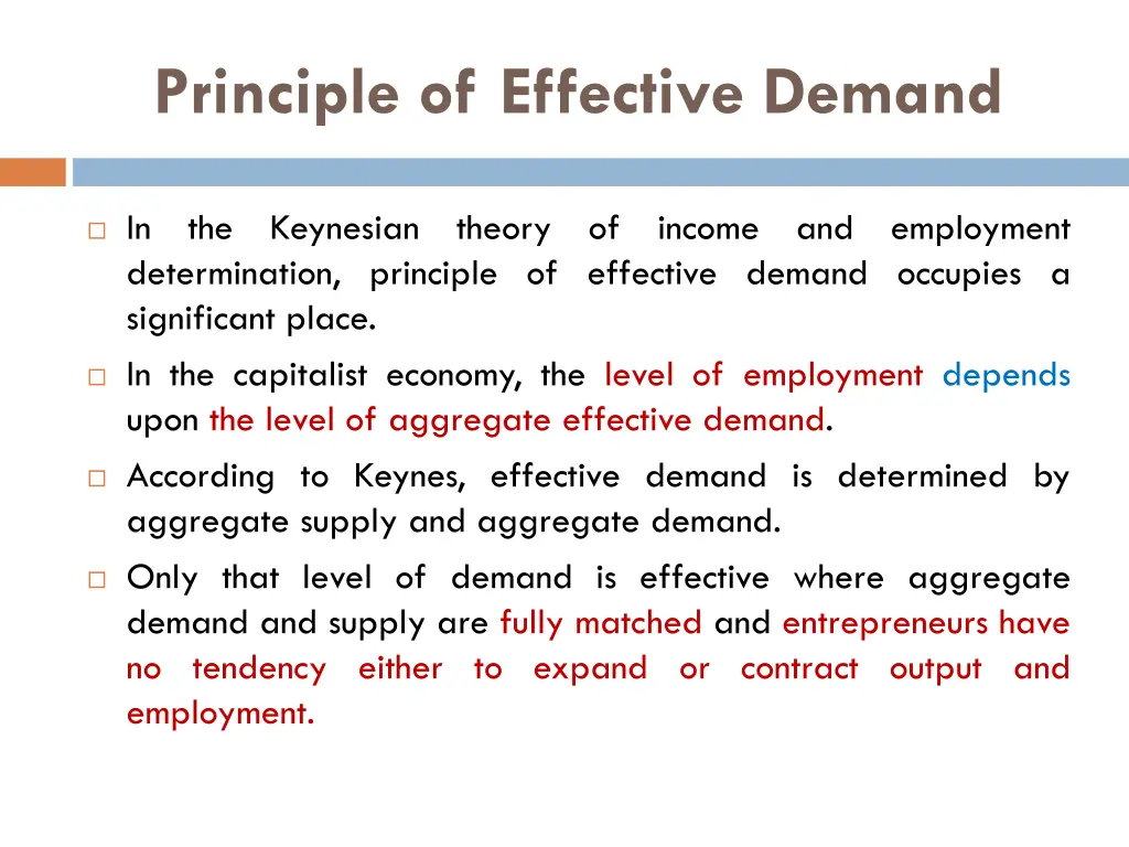 principle of effective demand