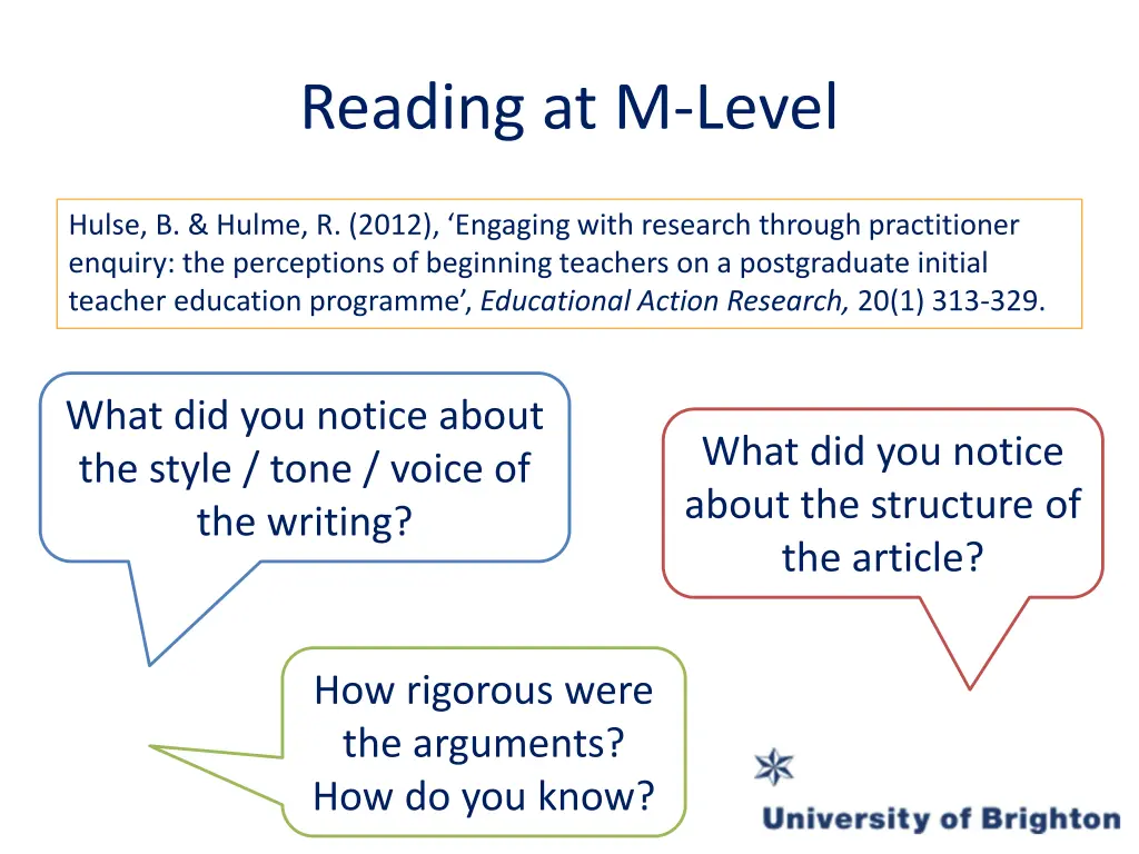 reading at m level