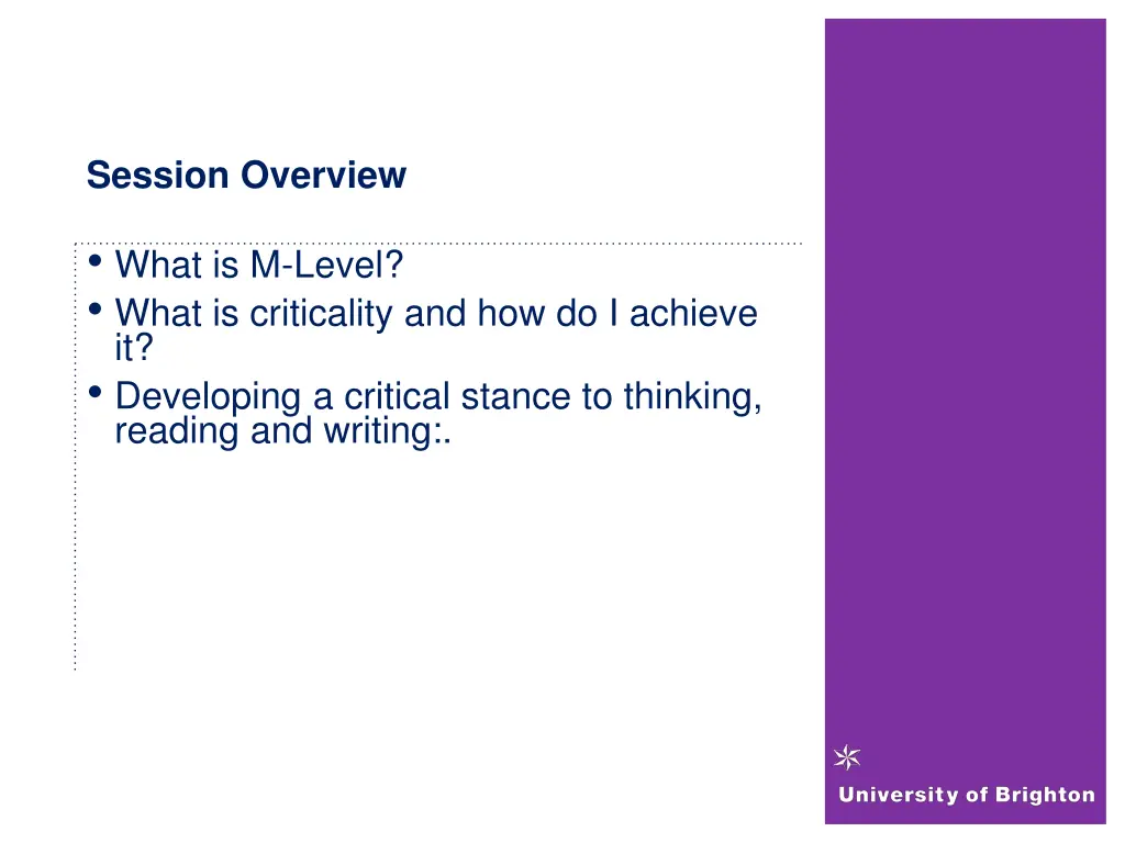 session overview