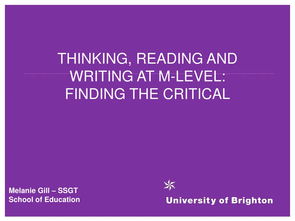 thinking reading and writing at m level finding