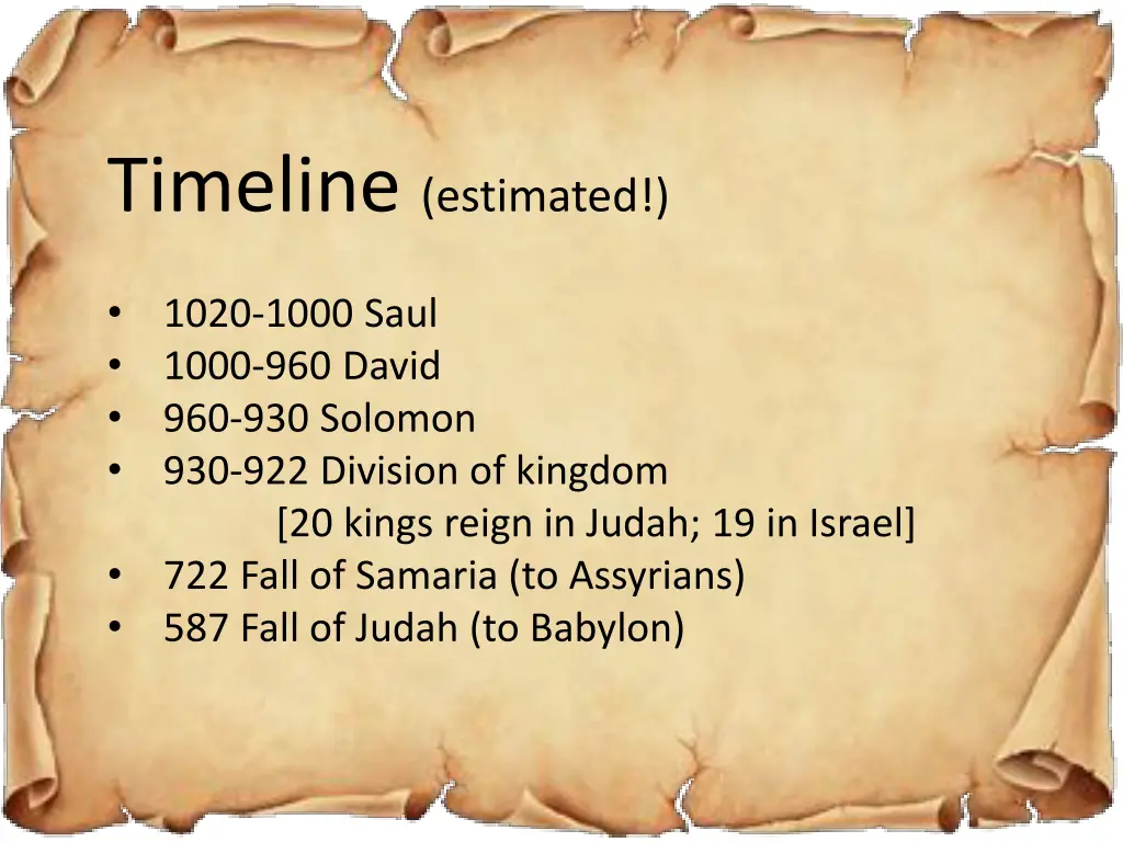 timeline estimated