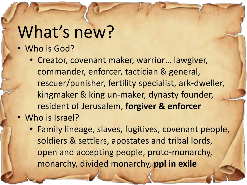 what s new who is god creator covenant maker