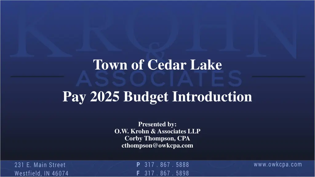 town of cedar lake