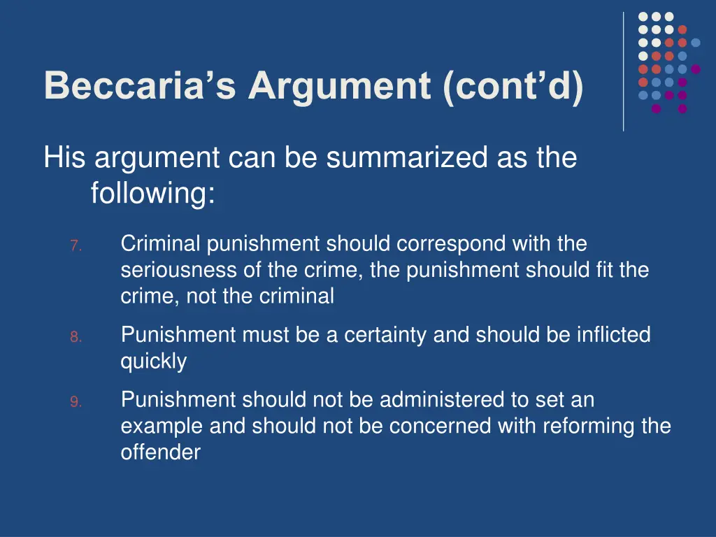 beccaria s argument cont d 1