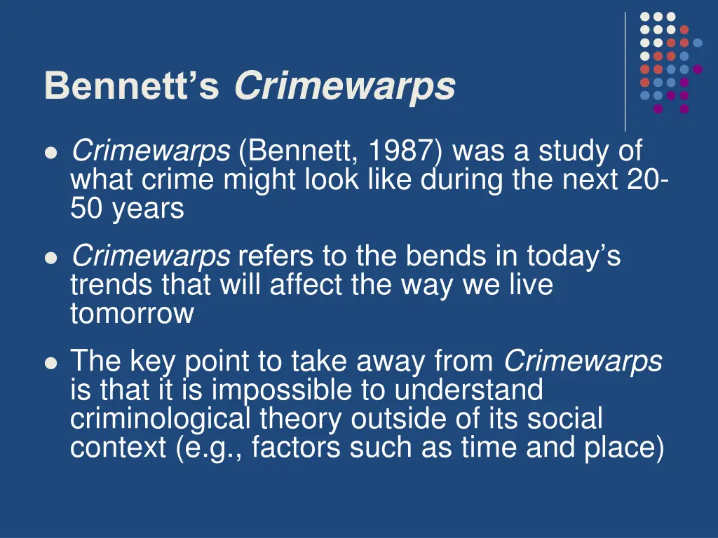 bennett s crimewarps