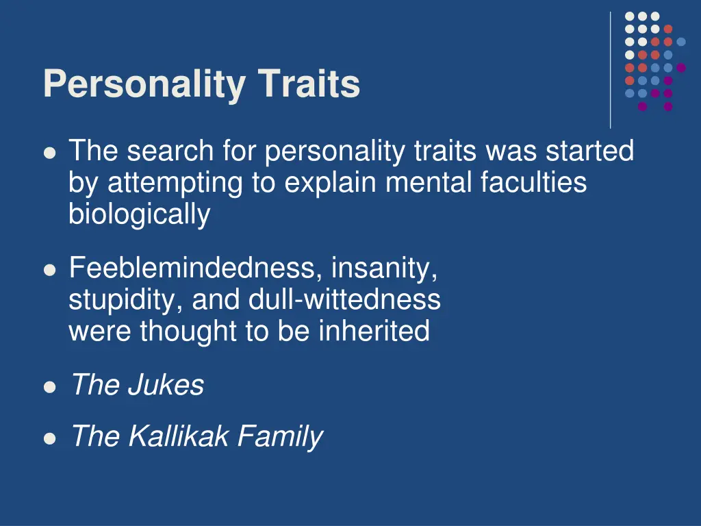 personality traits