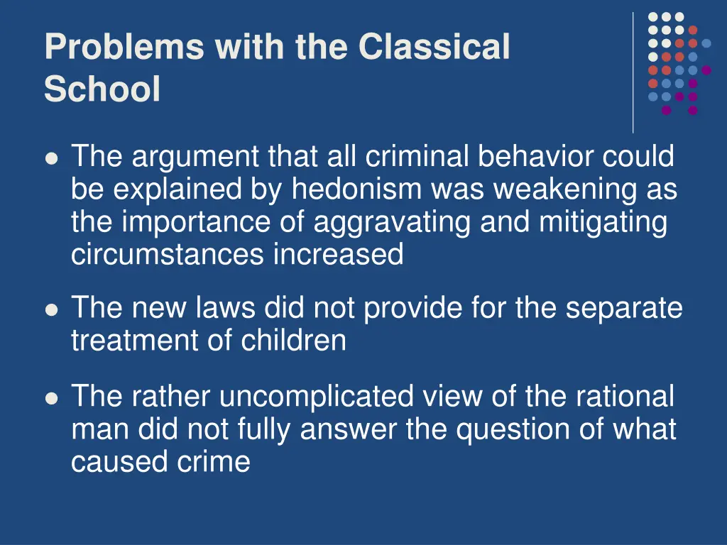 problems with the classical school