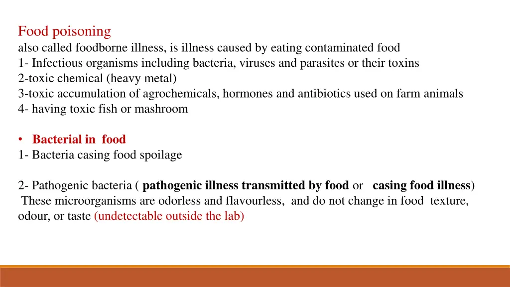 food poisoning also called foodborne illness