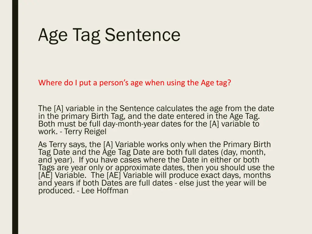age tag sentence