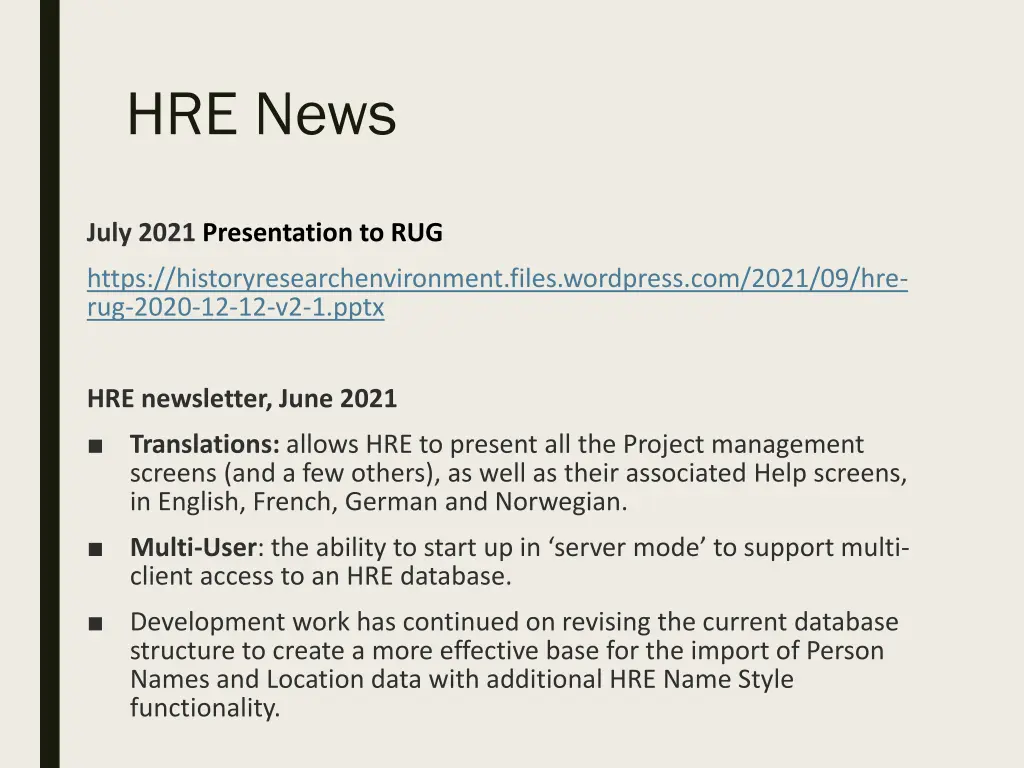 hre news