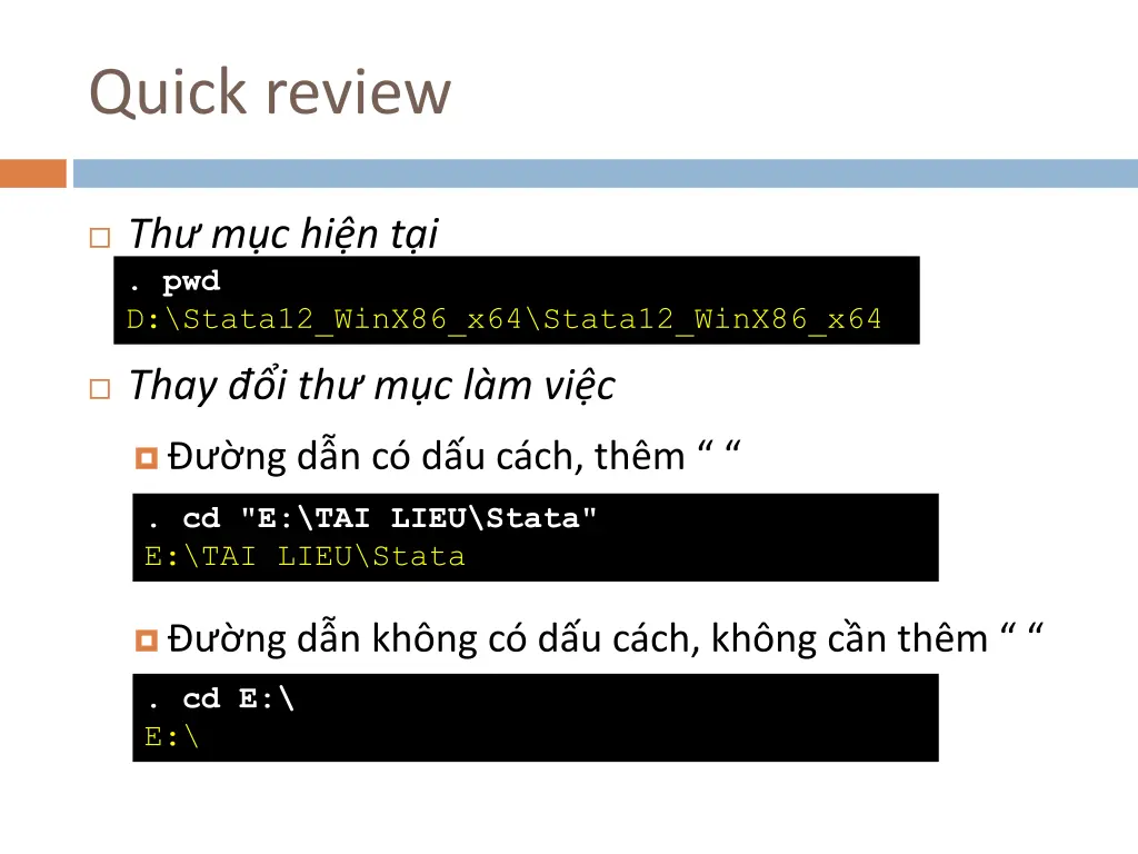 quick review