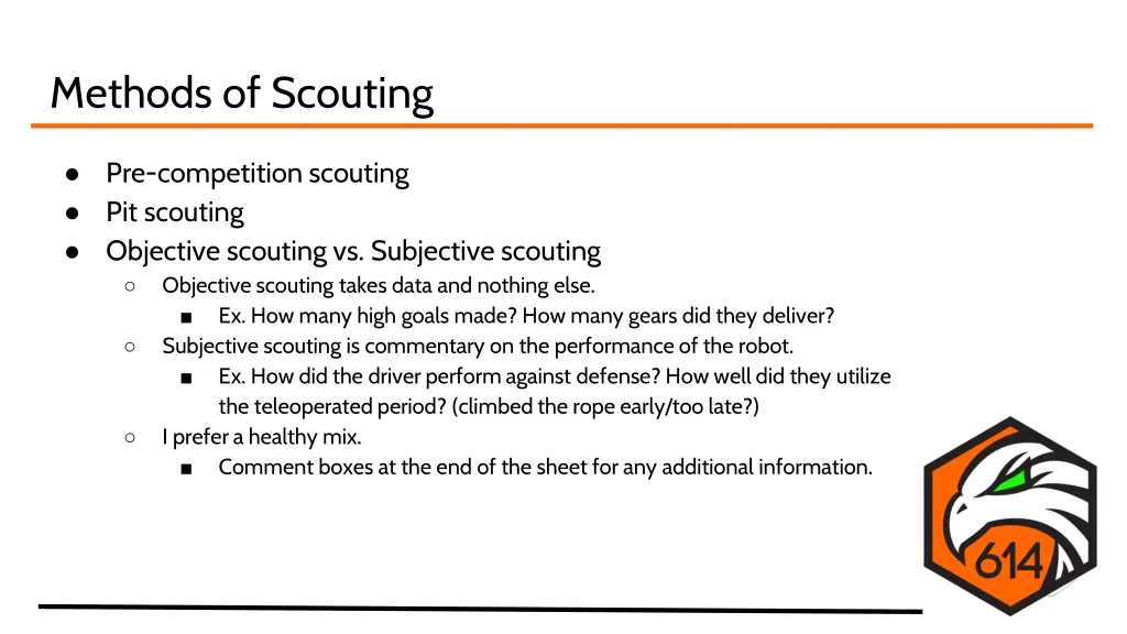 methods of scouting 1