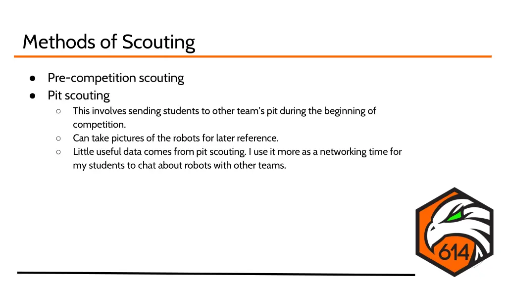 methods of scouting