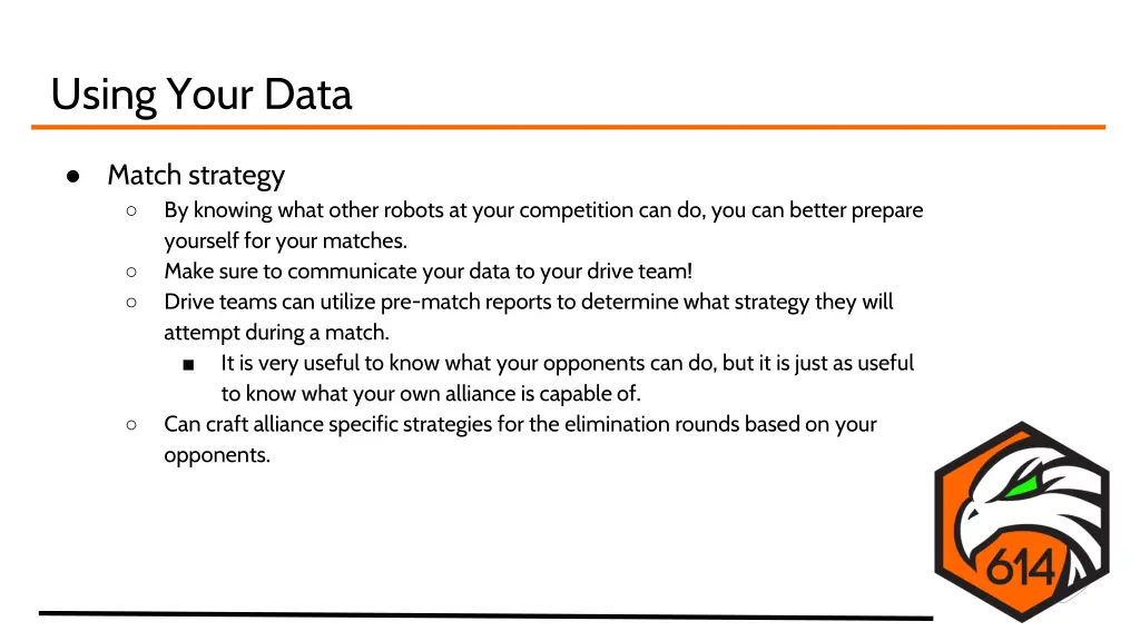 using your data