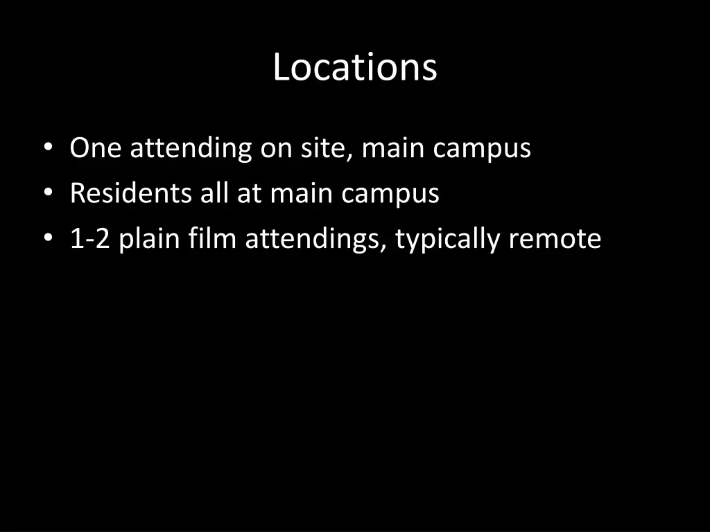 locations