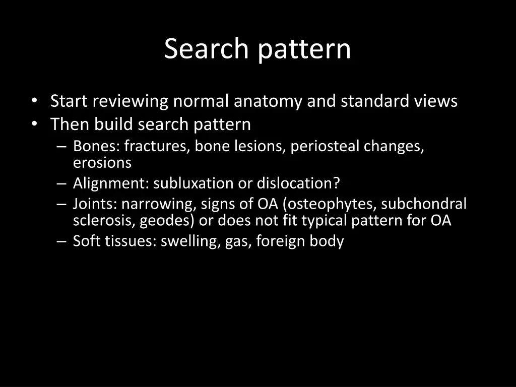 search pattern