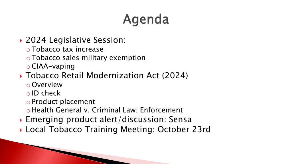2024 legislative session o tobacco tax increase