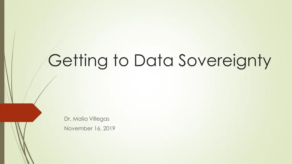 getting to data sovereignty