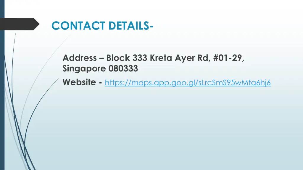 contact details