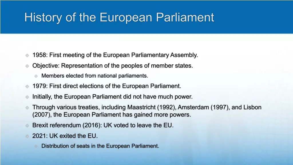 history of the european parliament 1