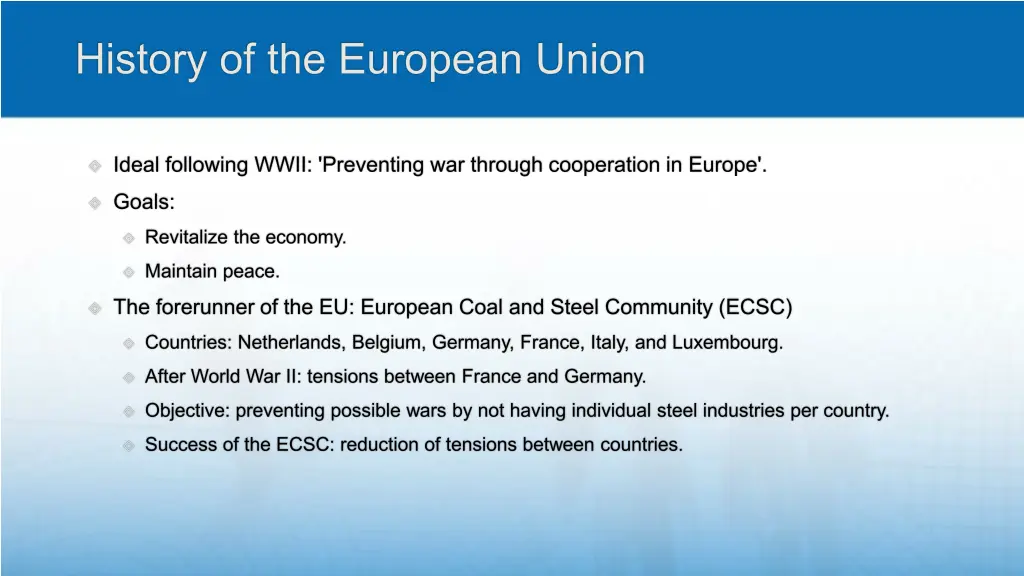 history of the european union